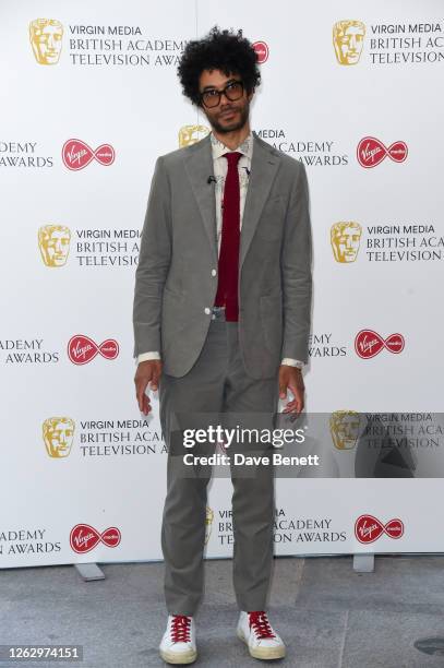 Richard Ayoade attends the Virgin Media British Academy Television Award 2020 at Television Centre on July 31, 2020 in London, England.