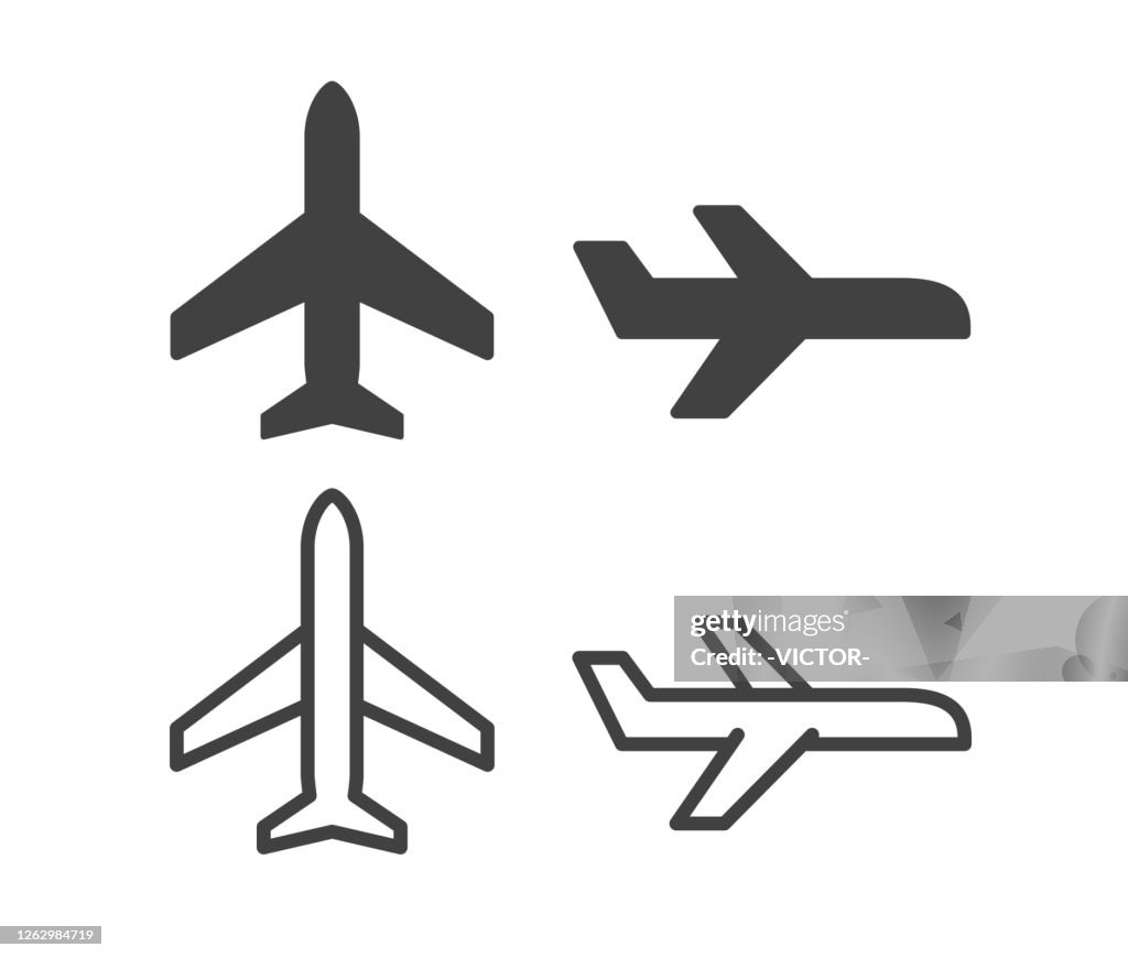 Flugzeug - Illustration Icons
