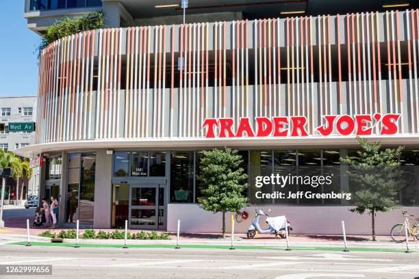 Florida, Miami Beach, Trader Joe's, grocery store exterior and entrance.