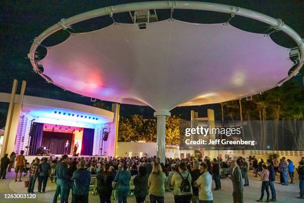 Florida, Miami Beach, North Beach Band Shell, free opera performance at night.