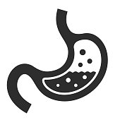 Human stomach vector icon