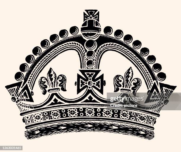 crown von queen victoria (xxxl) - british_crown stock-grafiken, -clipart, -cartoons und -symbole