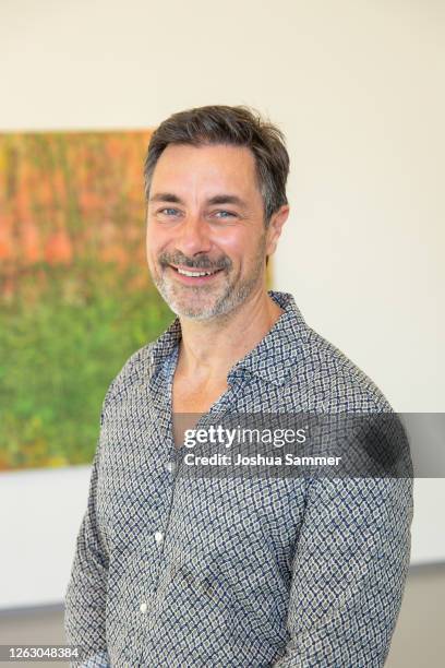 Marco Schreyl attends the exhibition opening "Alexander Höller - Sturm" at Gallery Martina Kaiser on July 31, 2020 in Cologne, Germany.