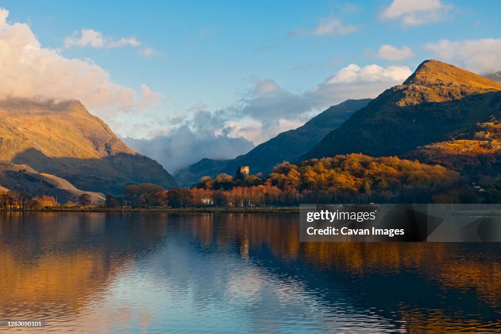 Lake Llyn Padarn at Snowdonia National Park