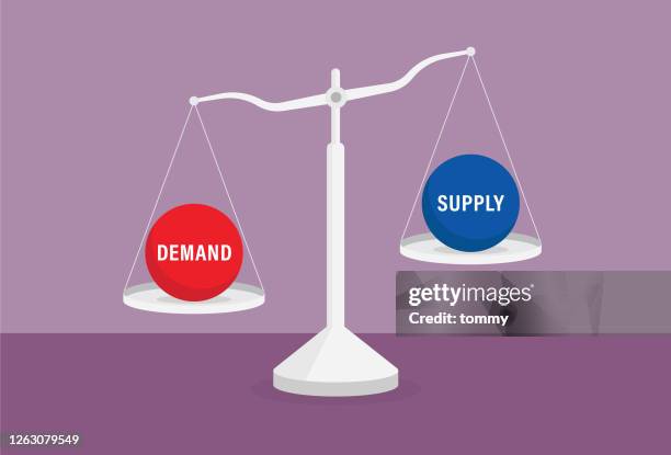 illustrazioni stock, clip art, cartoni animati e icone di tendenza di domanda rispetto all'offerta - domanda e offerta