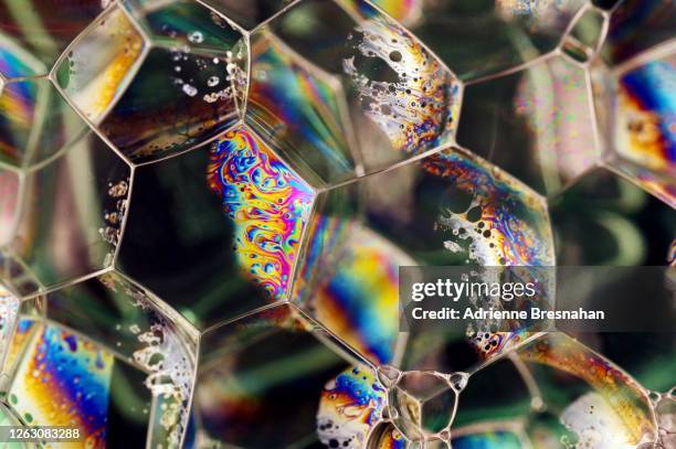 honeycomb of suds - reazione chimica foto e immagini stock