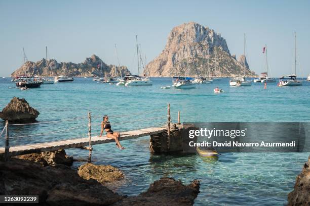 disfrutando de ibiza - ibiza town stock pictures, royalty-free photos & images