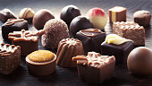 Various Chocolates Pralines