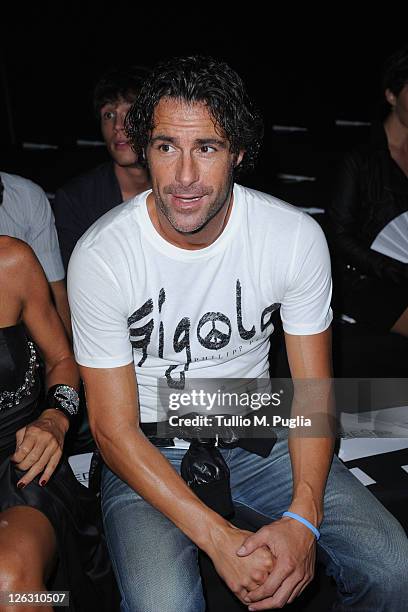 Fabio Galante attends the Philipp Plein Urban Jungle Spring/Summer 2012 fashion show as part Milan Womenswear Fashion Week on September 24, 2011 in...