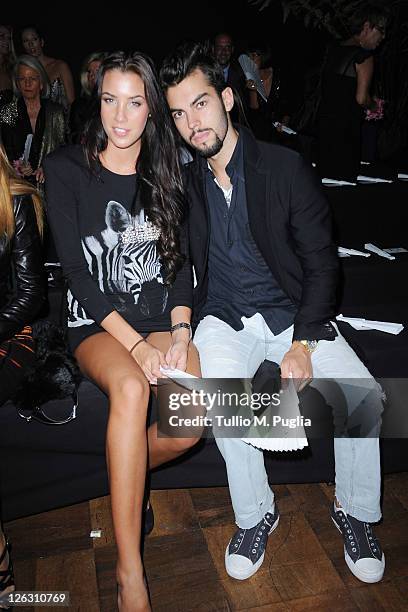 Devin del Santo and guest attend the Philipp Plein Urban Jungle Spring/Summer 2012 fashion show as part Milan Womenswear Fashion Week on September...