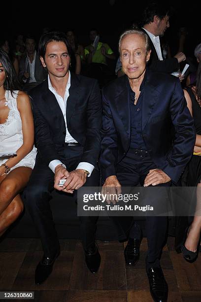 Renato Balestra attends the Philipp Plein Urban Jungle Spring/Summer 2012 fashion show as part Milan Womenswear Fashion Week on September 24, 2011 in...