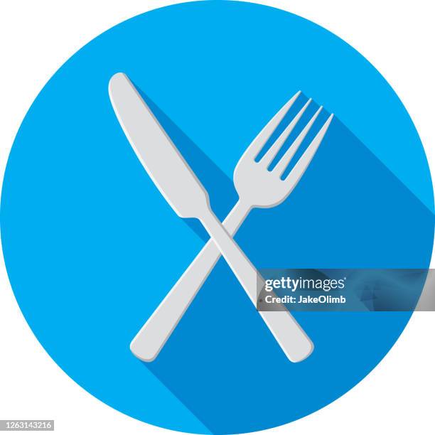 silverware x icon flat - diner breakfast stock illustrations