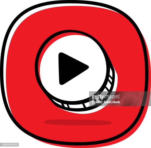 play button doodle 5 - play off stock illustrations