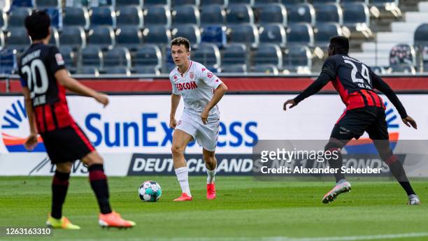 Golovin Aleksandr of Monaco in action during the friendly match between Eintracht Frankfurt and AS Monaco at Deutsche Bank Park on August 01, 2020 in...