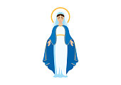 Holy Virgin Mary icon vector
