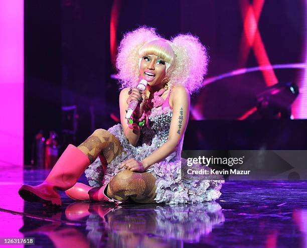 Nicki Minaj performs onstage at the iHeartRadio Music Festival held at the MGM Grand Garden Arena on September 24, 2011 in Las Vegas, Nevada.