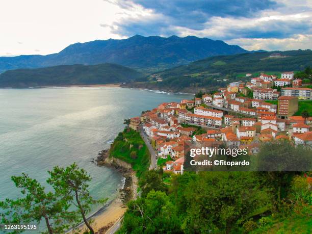 lastres village in spain - lastres stock pictures, royalty-free photos & images