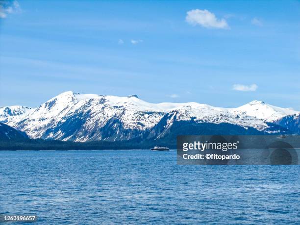 glacier bay national park panorama - alaska cruise stock pictures, royalty-free photos & images
