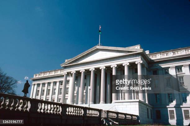 The Supreme Court building of the United States of America in Washington, D.C. On November 17, 1985. The building was completed in 1935 with...
