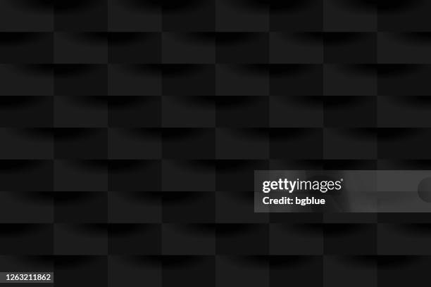 abstract black background - geometric texture - torn paper rectangle stock illustrations