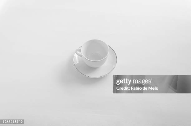 white cup coffee. - café bebida stock pictures, royalty-free photos & images