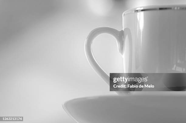 white cup coffee. - café bebida stock pictures, royalty-free photos & images