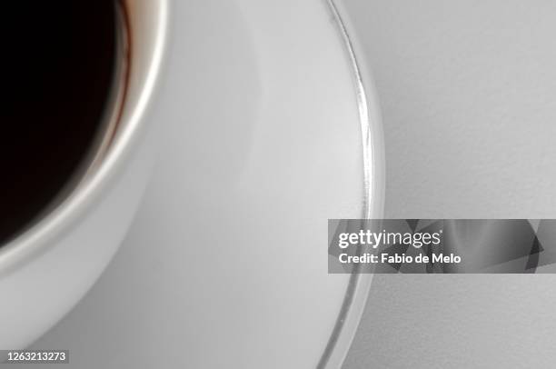 white cup coffee. - café bebida stock pictures, royalty-free photos & images