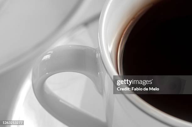 white cup coffee. - manhã stock-fotos und bilder