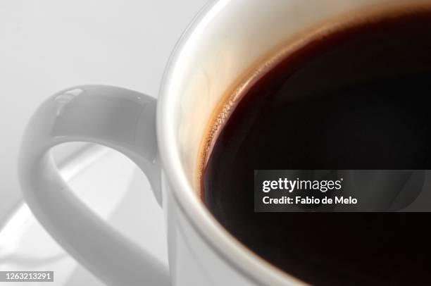 white cup coffee. - café bebida stock pictures, royalty-free photos & images