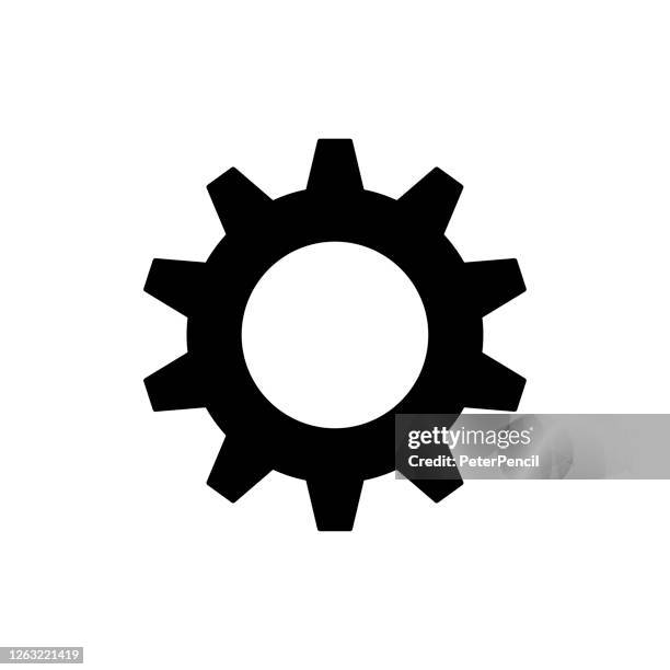 gear icon - tool, setting, cog - isolated flat web mobile icon vector sign symbol button element silhouette - stock illustration - engineering design process stock illustrations