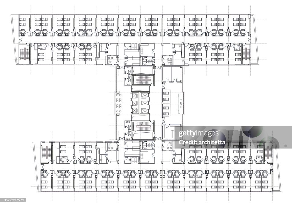 Hospital Architectural Plan Drawing