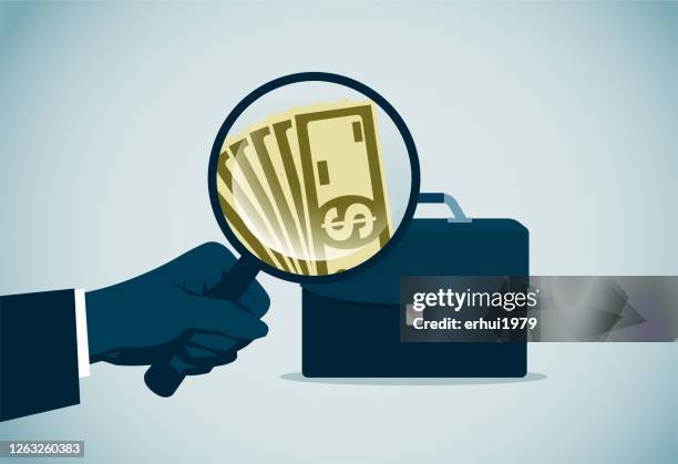 finding - spy briefcase stock illustrations