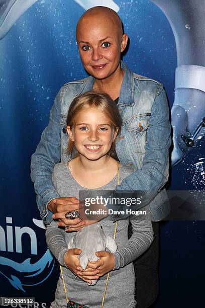 Gail Porter and her daughter Honey attend a screening of Dolphin Tale in 3D at The Vue West End on September 25, 2011 in London, United Kingdom.