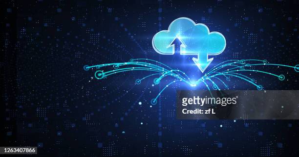 雲端的智慧城市 - cloud computing stock-fotos und bilder