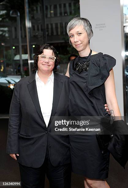 Cathy Opie and Alexandra Grant attend the Gala In The Garden at the Hammer Museum on September 24, 2011 in Westwood, California.