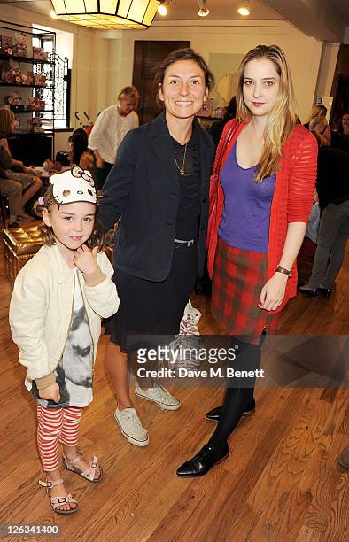 Natasha Law and Daisy de Villeneuve attend the launch of the Liberty Art Fabrics for Hello Kitty Collection at Liberty London on September 25, 2011...