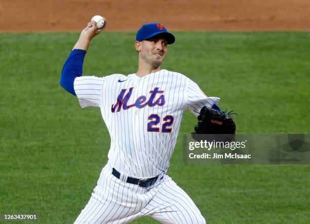 Rick Porcello of the New York Mets in action against the Atlanta Braves at Citi Field on July 26, 2020 in New York City. The 2020 season had been...