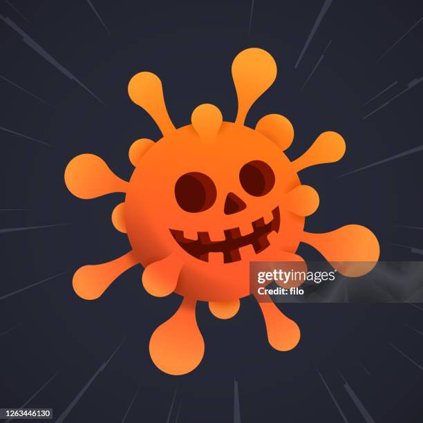 coronavirus halloween - disease vector stock illustrations