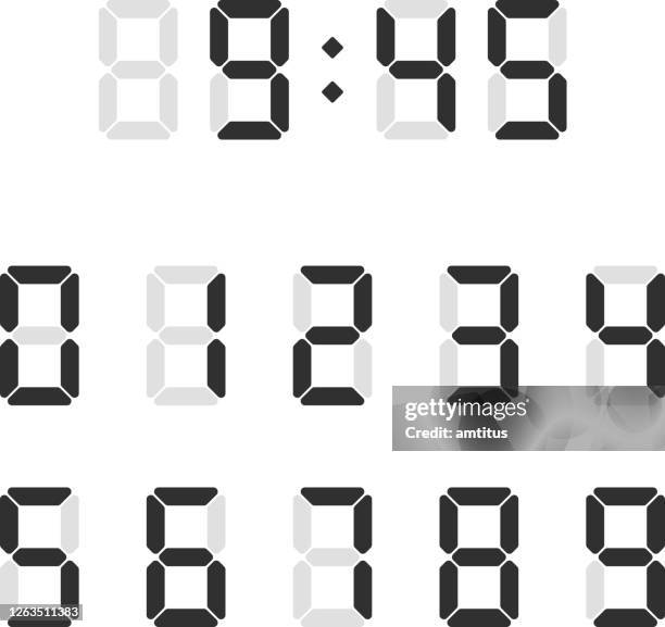 Lcd Number Vector Digital Lcd Font
