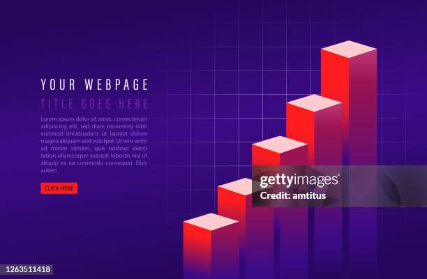 ilustrações, clipart, desenhos animados e ícones de página gráfico de crescimento - chart