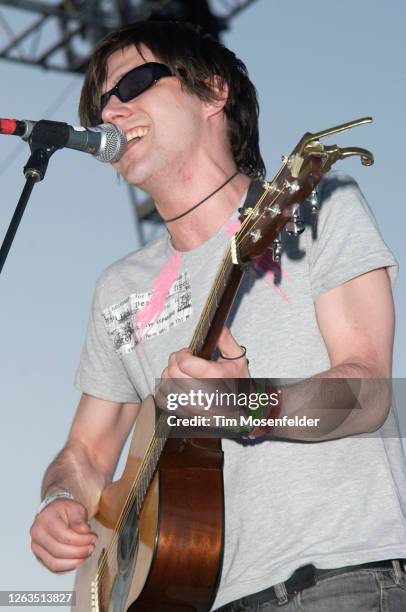 Conor Oberst of Bright Eyes performs during Coachella 2004 at the Empire Polo Fields on May 2, 2004 in Indio, California.
