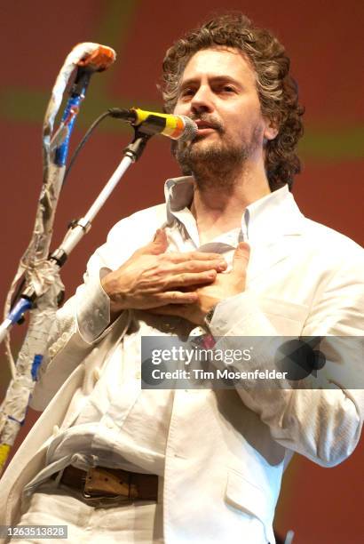 Wayne Coyne of The Flaming Lips performs during Coachella 2004 at the Empire Polo Fields on May 2, 2004 in Indio, California.