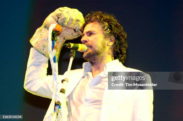 Wayne Coyne of The Flaming Lips performs during Coachella 2004 at the Empire Polo Fields on May 2, 2004 in Indio, California.