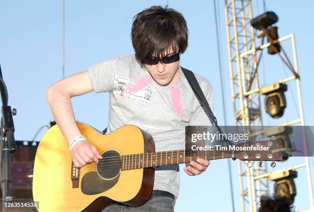 Conor Oberst of Bright Eyes performs during Coachella 2004 at the Empire Polo Fields on May 2, 2004 in Indio, California.