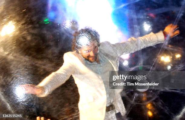 Wayne Coyne of The Flaming Lips performs during Coachella 2004 at the Empire Polo Fields on May 2, 2004 in Indio, California.