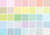 Japanese pattern set of white lines