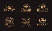 Vintage Bakery food vector set