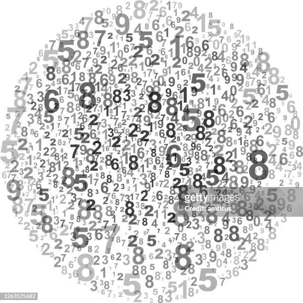 numbers globe - chance stock illustrations