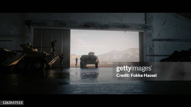 military hangar - bundeswehr stockfoto's en -beelden