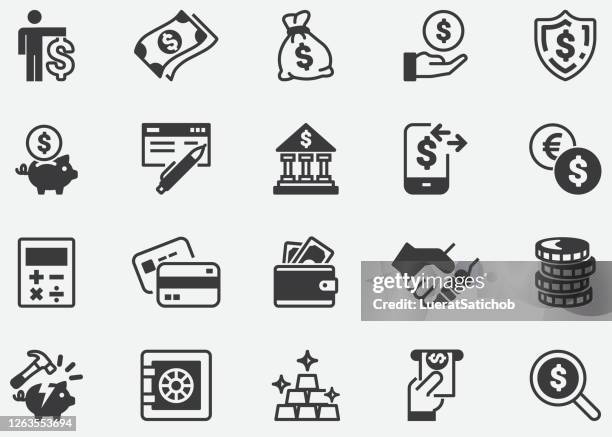 finanzen & geld pixel perfekte icons - bribing stock-grafiken, -clipart, -cartoons und -symbole